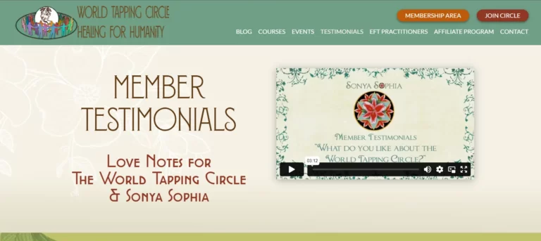 World Tapping Circle Testimonial Page